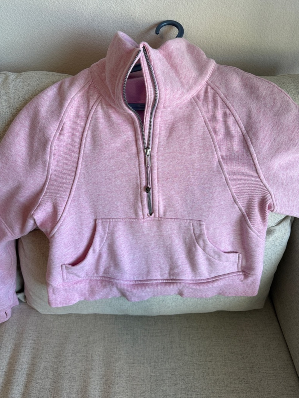lululemon athletica Scuba Heathered VitaPink Half-Zip Pullover Sweatshirt - Picture 6 of 8